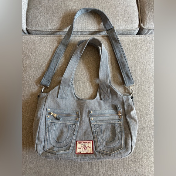True Religion Handbags - True Religion Blue Denim Bag